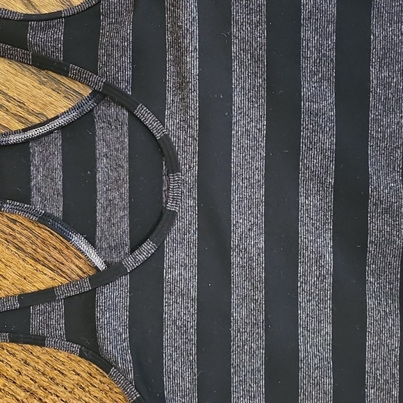 Lululemon Athletica Reversible Black and Gray Striped Tank - Picture 6 of 8